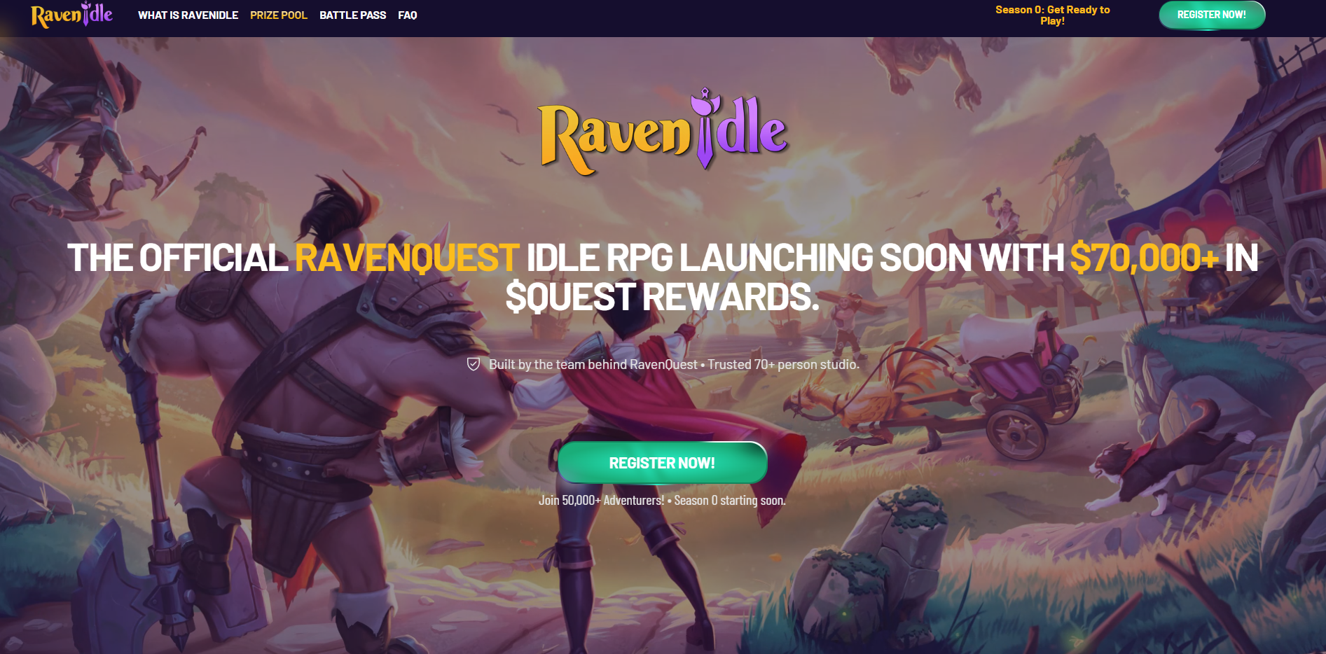 RavenIdle — jogo idle